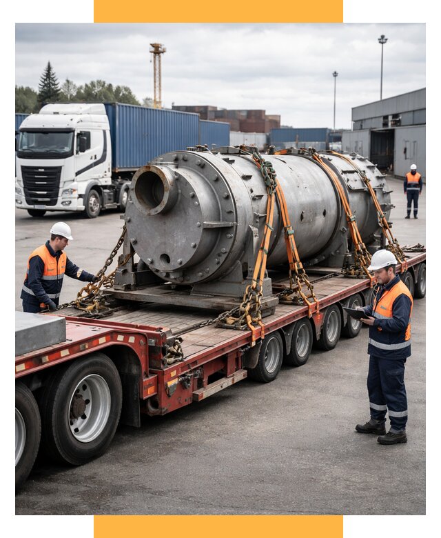 Перевозка тяжеловесных грузов под ключ от 154110 р. | СетСервис-Нгр